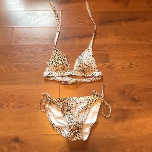 Victoria's Secret cheetah print bikini.